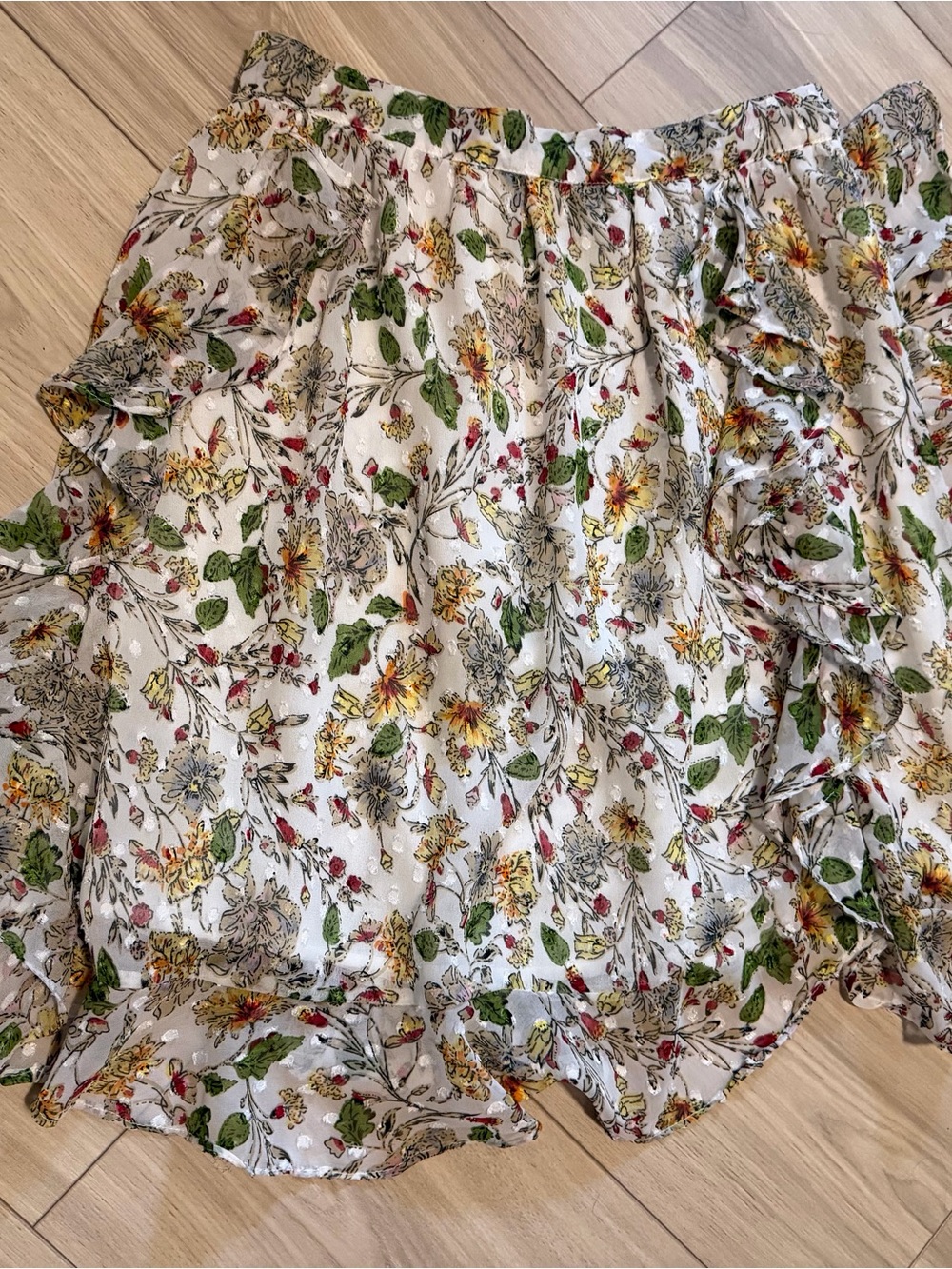 Walter Baker Ryder Floral Garden Party Chiffon Ruffle skirt